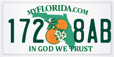 FL license plate 1728AB