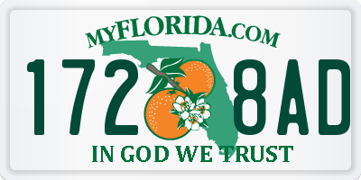 FL license plate 1728AD