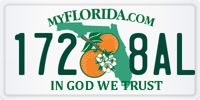 FL license plate 1728AL