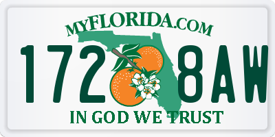 FL license plate 1728AW