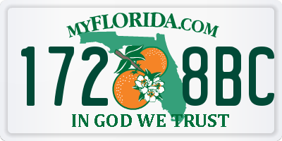 FL license plate 1728BC