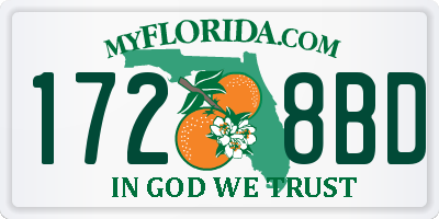 FL license plate 1728BD