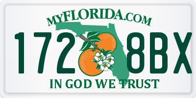 FL license plate 1728BX