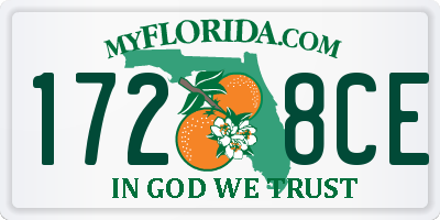 FL license plate 1728CE