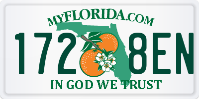 FL license plate 1728EN