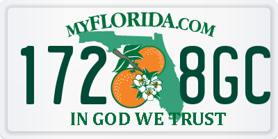 FL license plate 1728GC