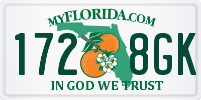 FL license plate 1728GK
