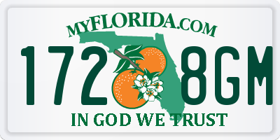 FL license plate 1728GM