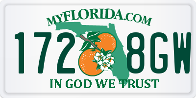 FL license plate 1728GW