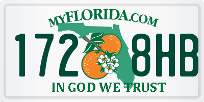 FL license plate 1728HB