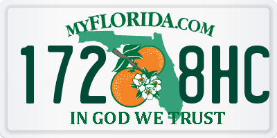 FL license plate 1728HC