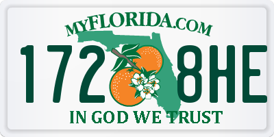 FL license plate 1728HE