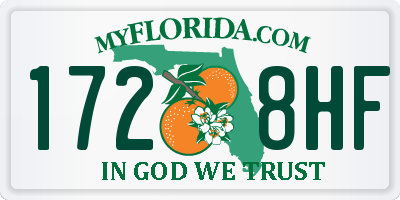 FL license plate 1728HF