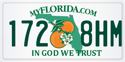 FL license plate 1728HM