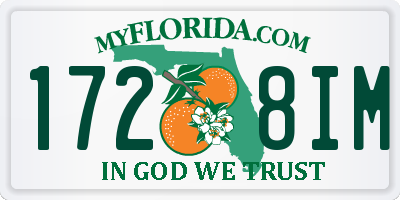 FL license plate 1728IM