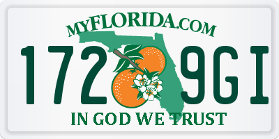 FL license plate 1729GI