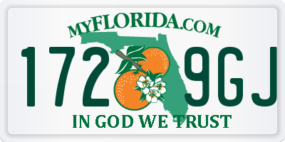 FL license plate 1729GJ