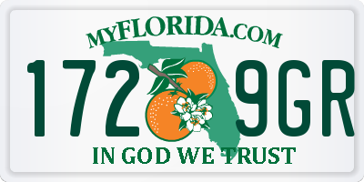 FL license plate 1729GR