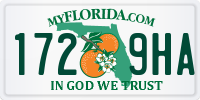 FL license plate 1729HA