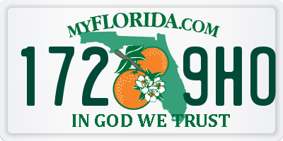 FL license plate 1729HO