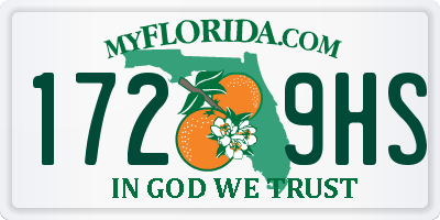 FL license plate 1729HS