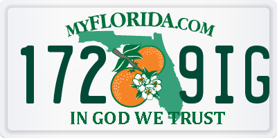 FL license plate 1729IG