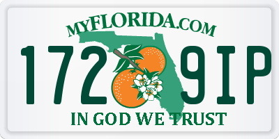 FL license plate 1729IP