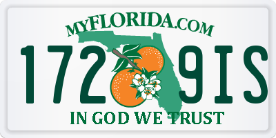 FL license plate 1729IS