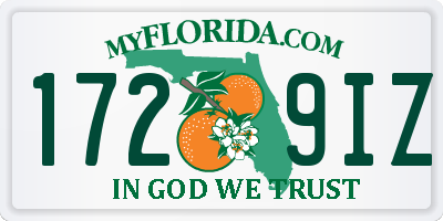 FL license plate 1729IZ