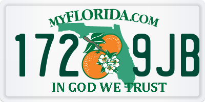 FL license plate 1729JB