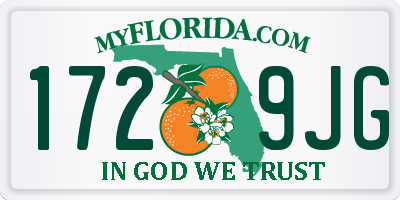FL license plate 1729JG