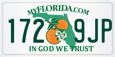 FL license plate 1729JP