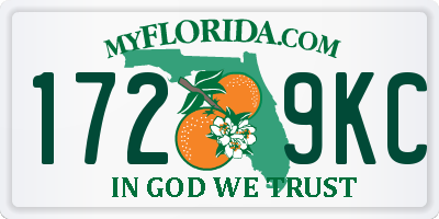 FL license plate 1729KC