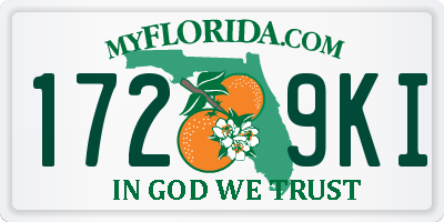 FL license plate 1729KI