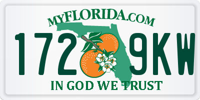 FL license plate 1729KW