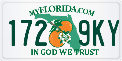 FL license plate 1729KY