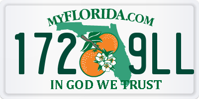 FL license plate 1729LL