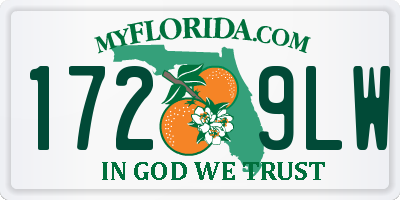 FL license plate 1729LW