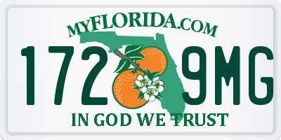 FL license plate 1729MG