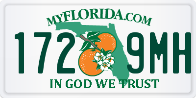 FL license plate 1729MH