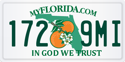 FL license plate 1729MI