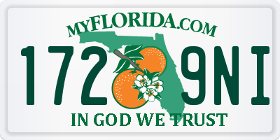 FL license plate 1729NI