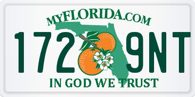 FL license plate 1729NT