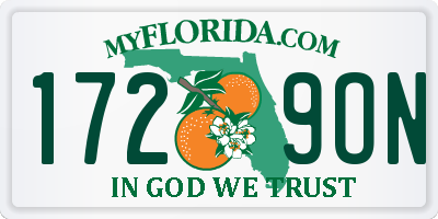 FL license plate 1729ON