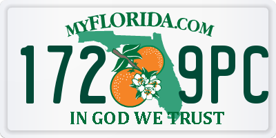FL license plate 1729PC
