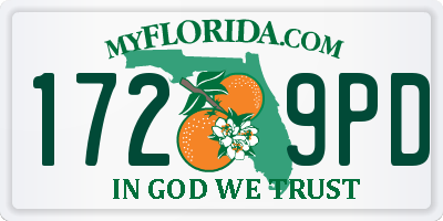 FL license plate 1729PD