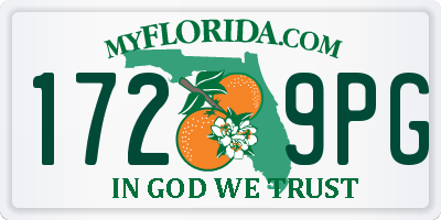 FL license plate 1729PG