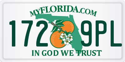FL license plate 1729PL