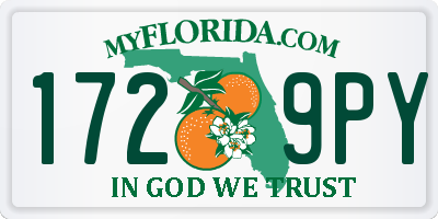 FL license plate 1729PY