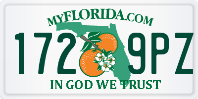 FL license plate 1729PZ